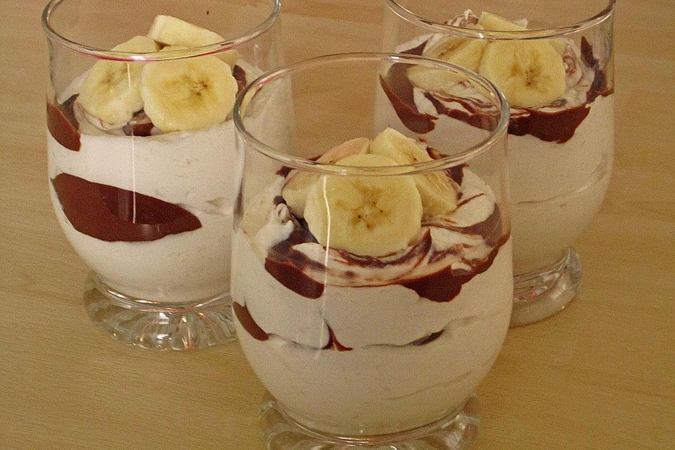 Bananen - Nougat Dessert