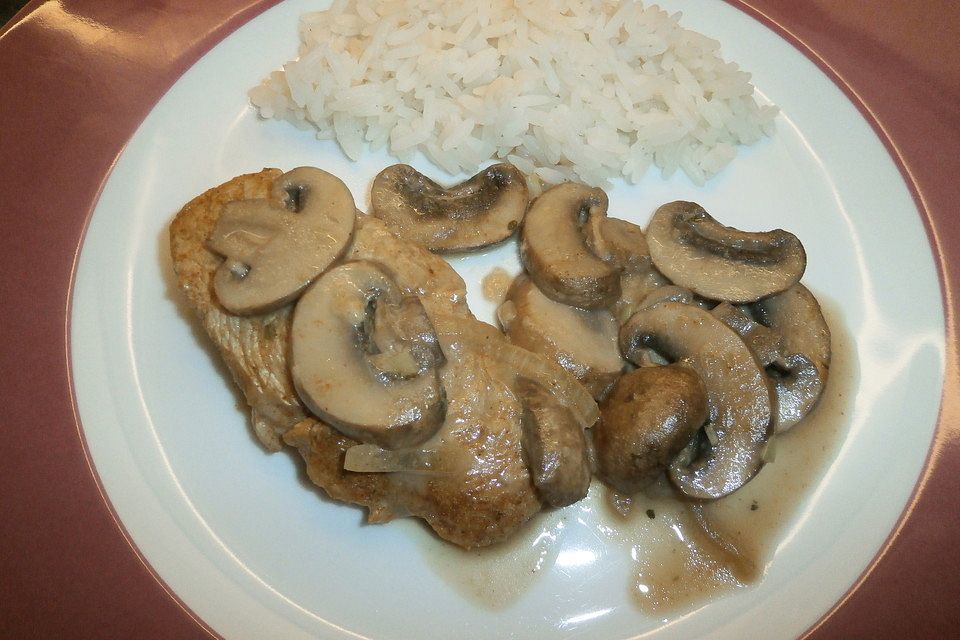 Schnelle Champignon - Rahm - Schnitzel