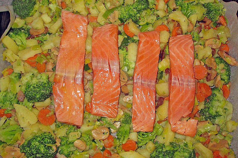 Lachs vom Blech