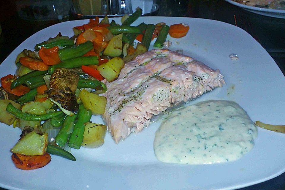 Lachs vom Blech