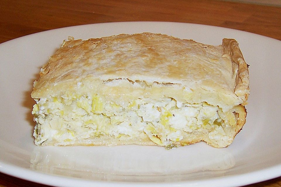 Lauch - Schafskäse - Pastete