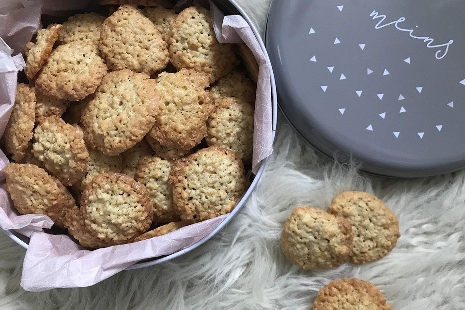 Mandelplätzchen mit Haferflocken