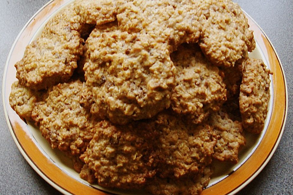 Mandelplätzchen mit Haferflocken