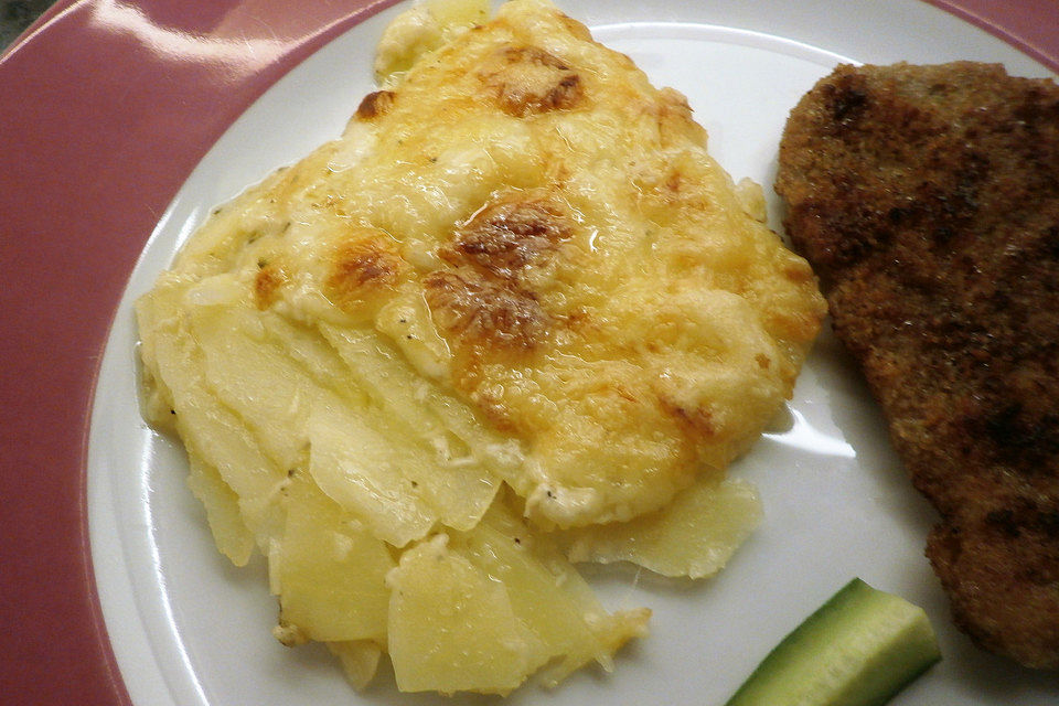 Leichtes, schnelles Kartoffelgratin