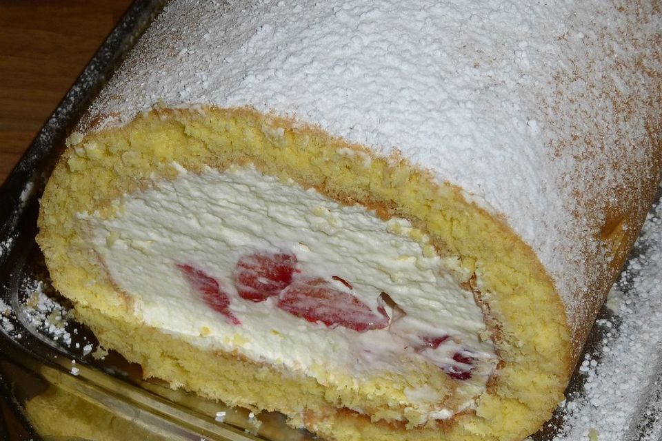 Erdbeerroulade