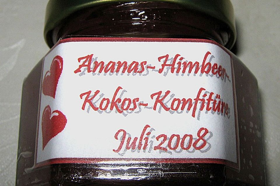 Ananas - Himbeer - Kokos - Marmelade