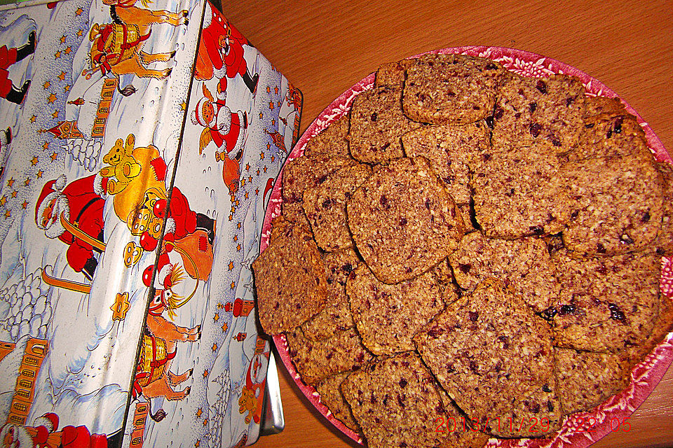 Mandelplätzchen mit Cranberries