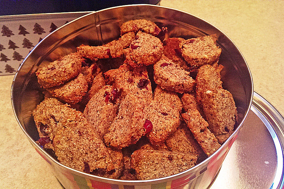 Mandelplätzchen mit Cranberries