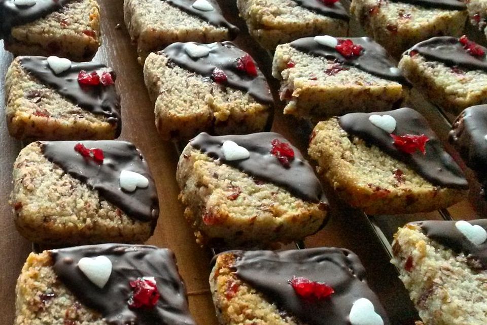 Mandelplätzchen mit Cranberries