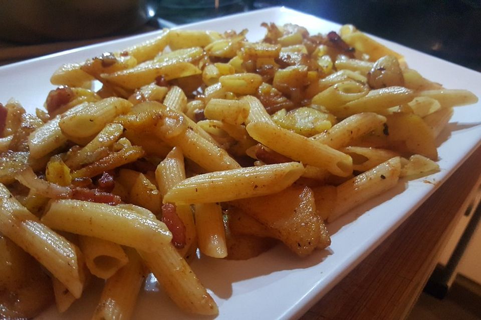 Penne mit Kartoffeln