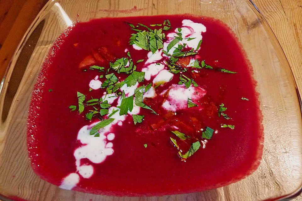 Ostpreußische Rote Bete - Cremesuppe