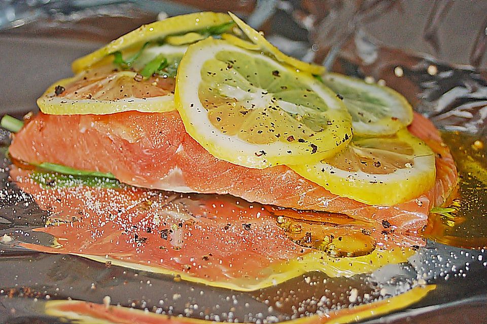 Lachs in Papier