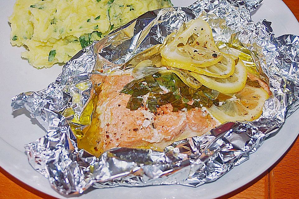 Lachs in Papier