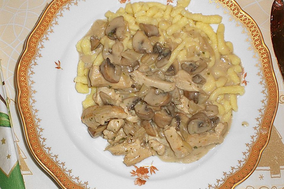 Geschnetzeltes mit Champignons