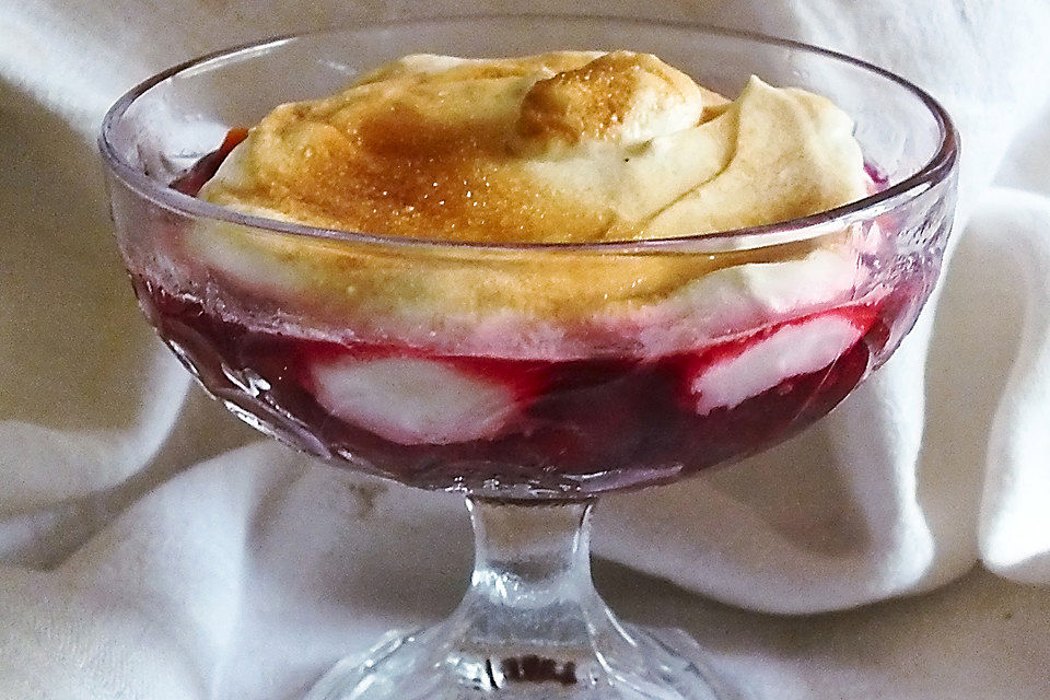 Himbeer-Pfirsich-Dessert