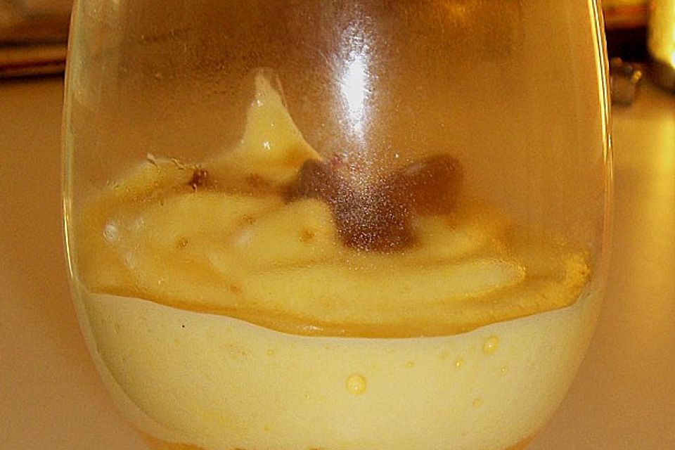 Prosecco - Zabaione auf Orangenfilets