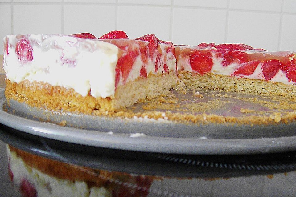 Erdbeerkuchen mit Mascarponecreme