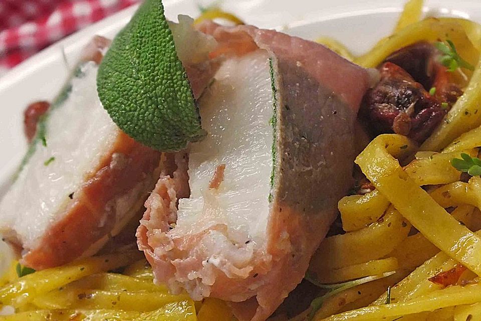 Seeteufel-Saltimbocca