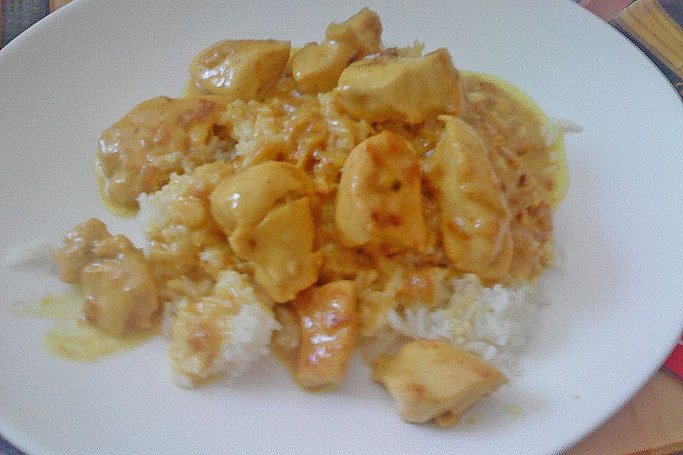 Curryhuhn in Kokosmilch