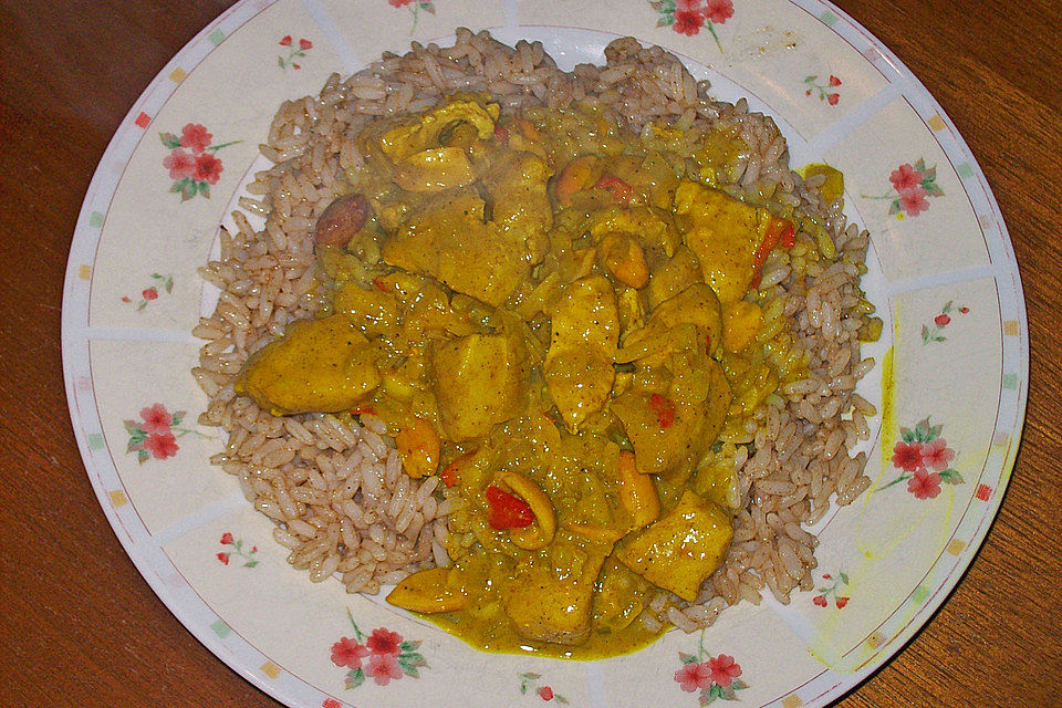 Curryhuhn in Kokosmilch