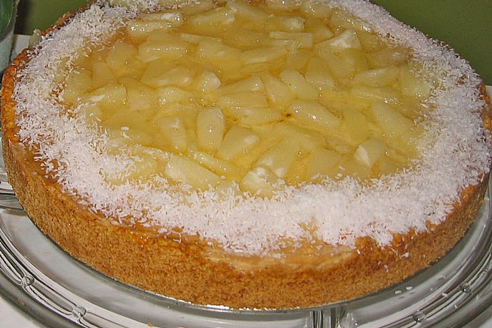 Käsekuchen mit Kokosmilch