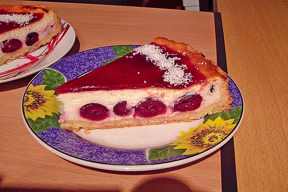 Käsekuchen mit Kokosmilch