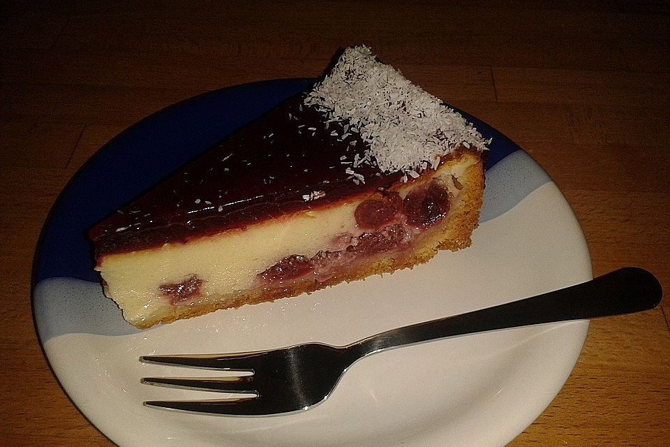 Käsekuchen mit Kokosmilch