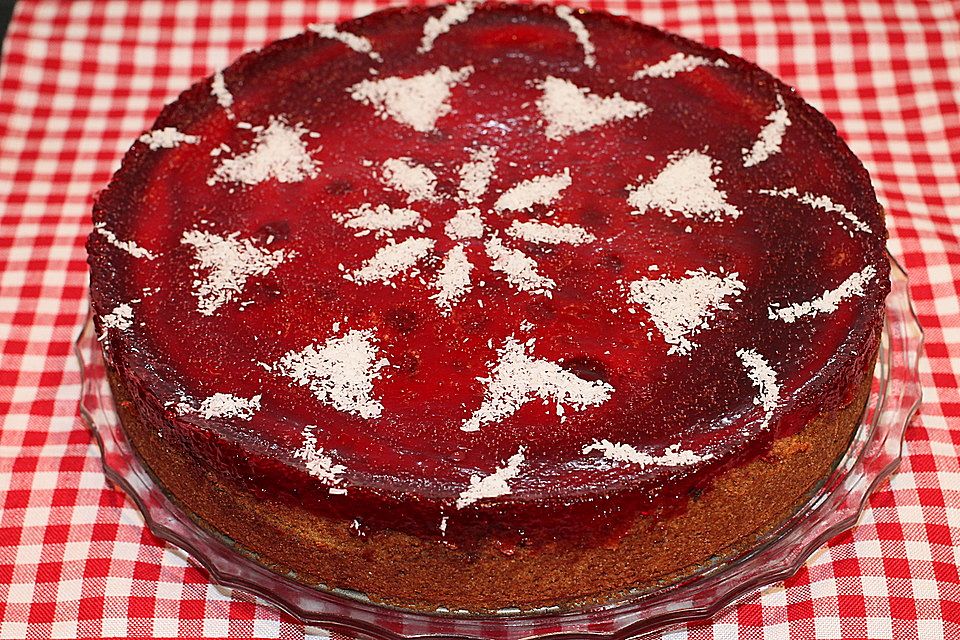 Käsekuchen mit Kokosmilch