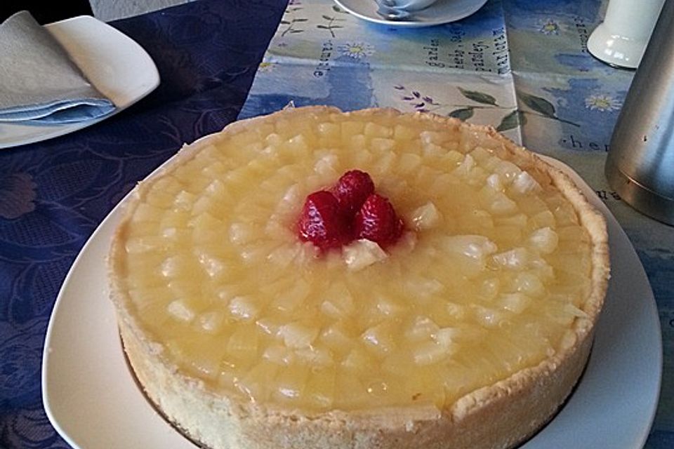 Käsekuchen mit Kokosmilch