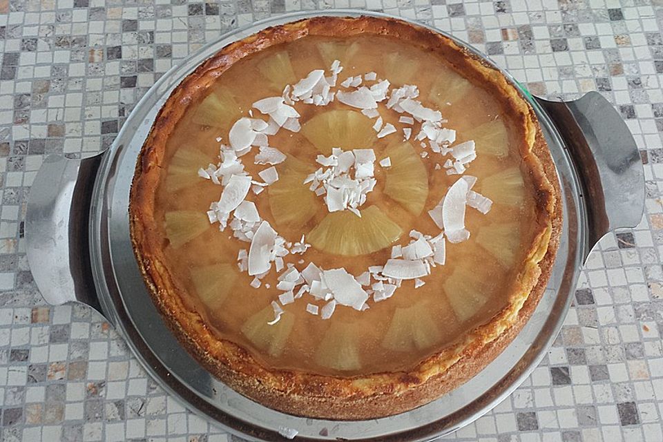 Käsekuchen mit Kokosmilch