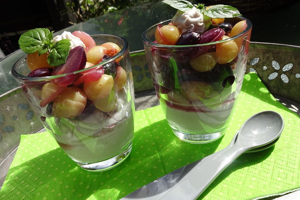 Traubensalat mit Mascarpone