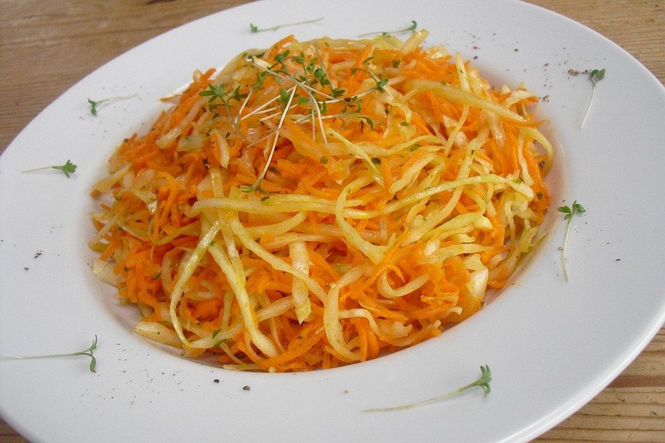 Möhren - Weißkraut - Salat