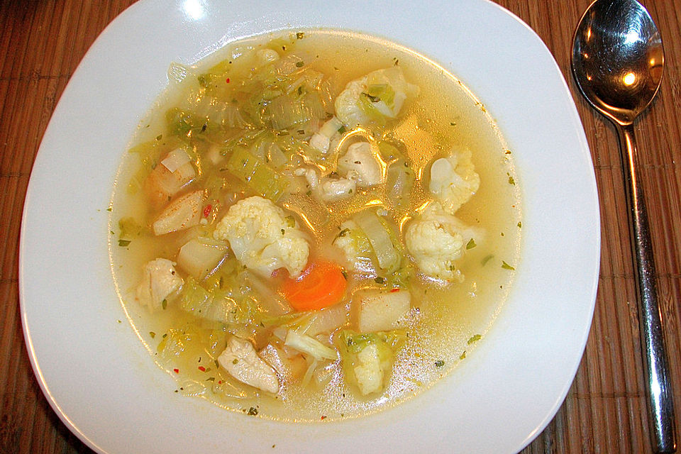 Hühnersuppe mit Gemüse