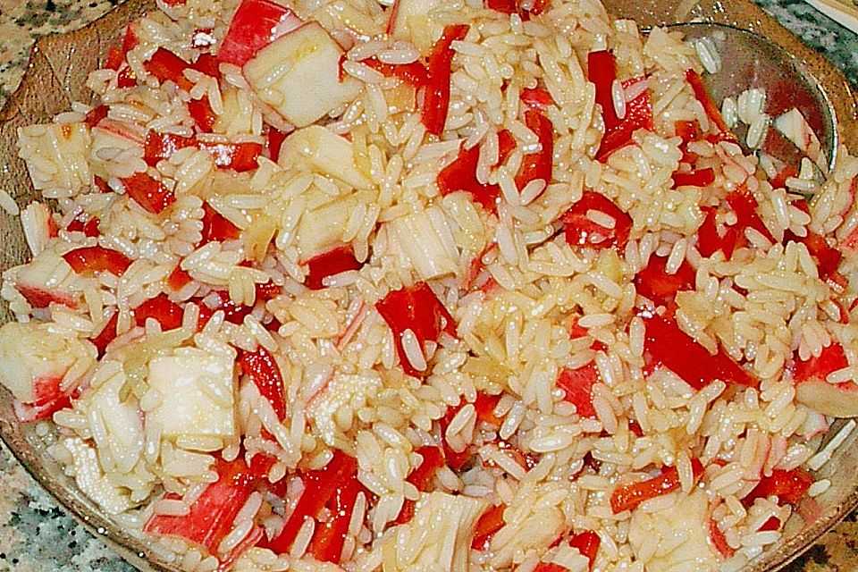 Reissalat mit Surimi