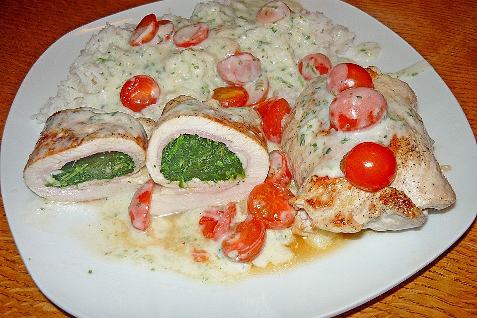 Gefüllte Spinat - Schnitzel