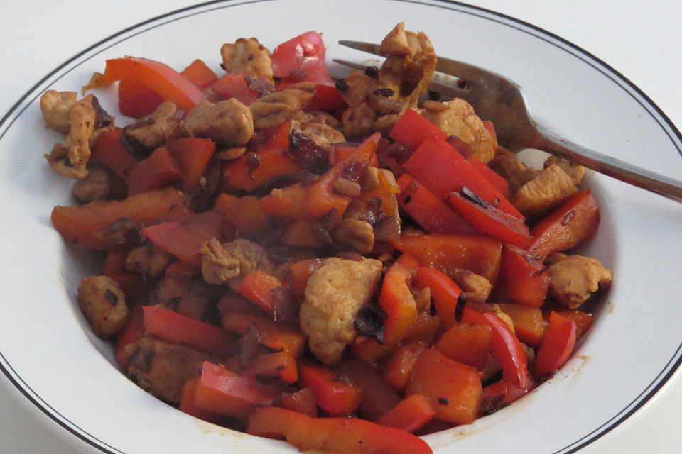 Hähnchen - Paprika - Pfanne