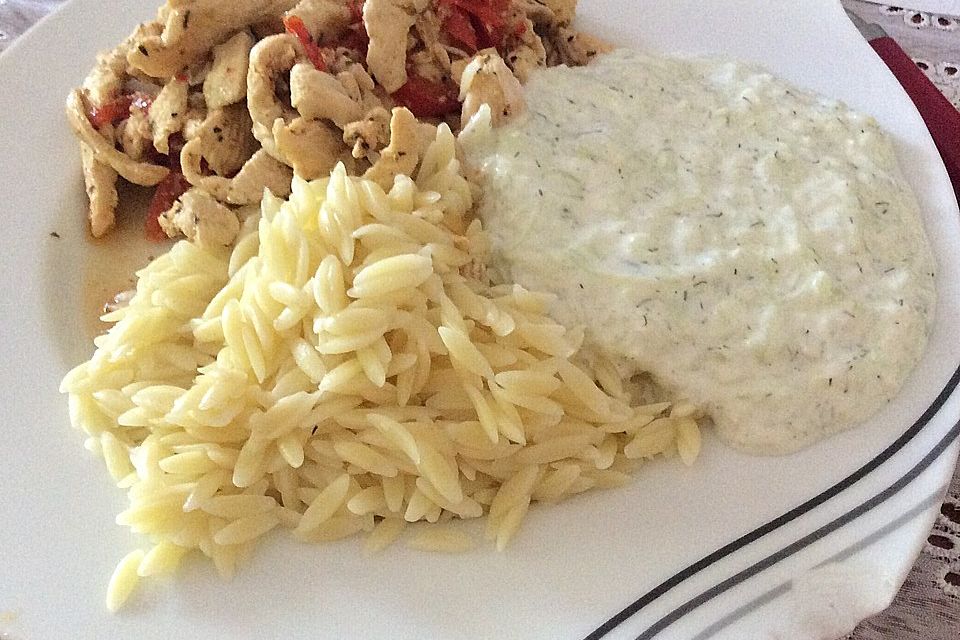 Putengyros mit Tzatziki