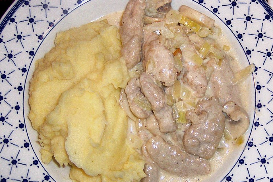 Geschnetzeltes in Sahnesauce