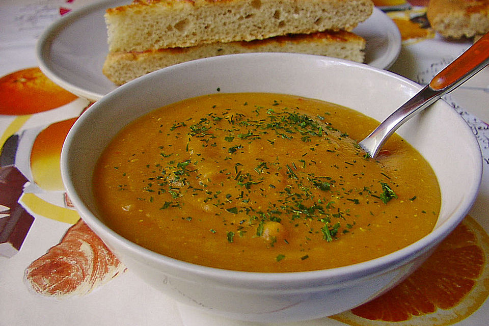 Kürbis - Linsen - Suppe