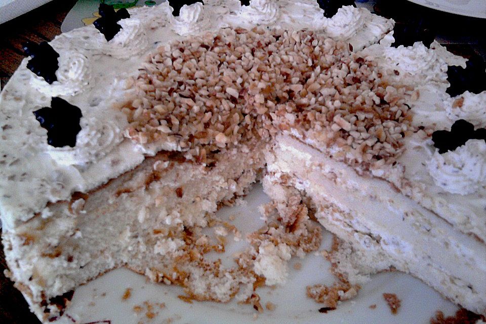 Sahne - Nuss - Torte