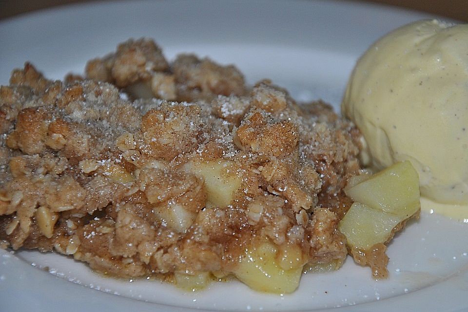 Schnelles Apple Crumble