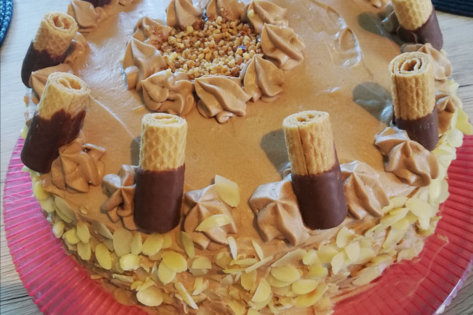 Österliche Nougattorte