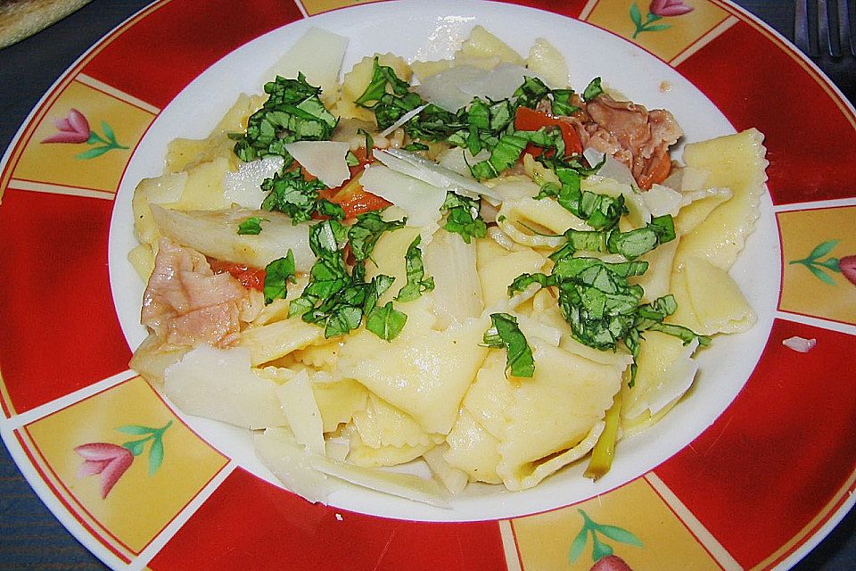 Spargel - Pasta mit Parmaschinken