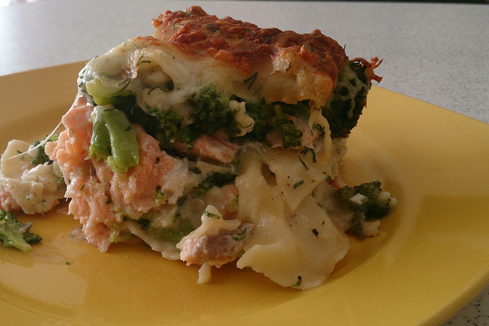 Brokkoli - Lachs - Lasagne