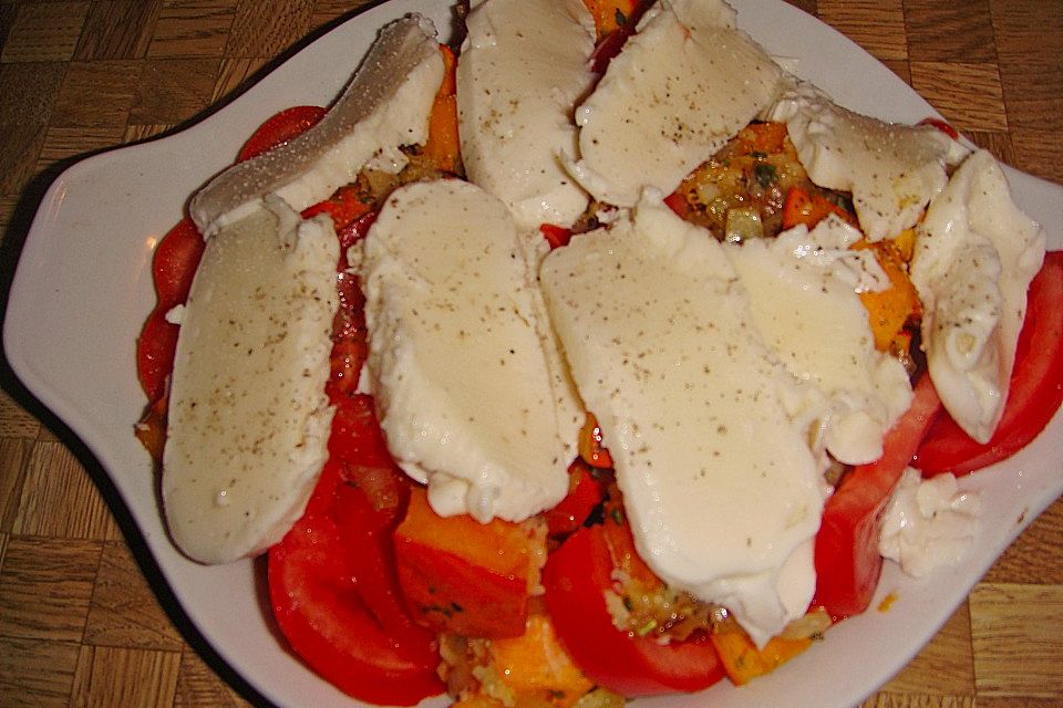 Kürbis - Mozzarella - Auflauf