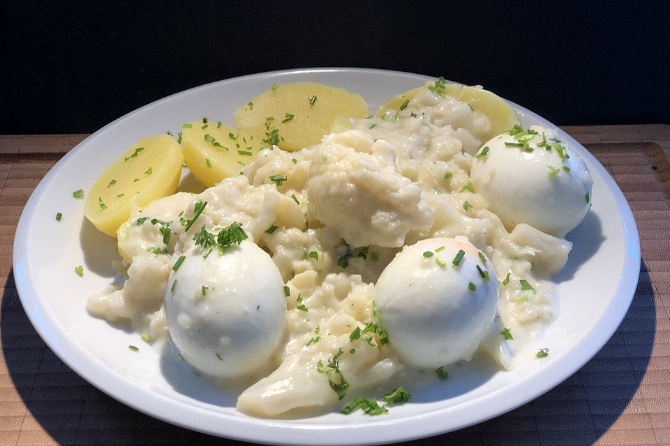 Blumenkohl-Ragout in Kräutersoße