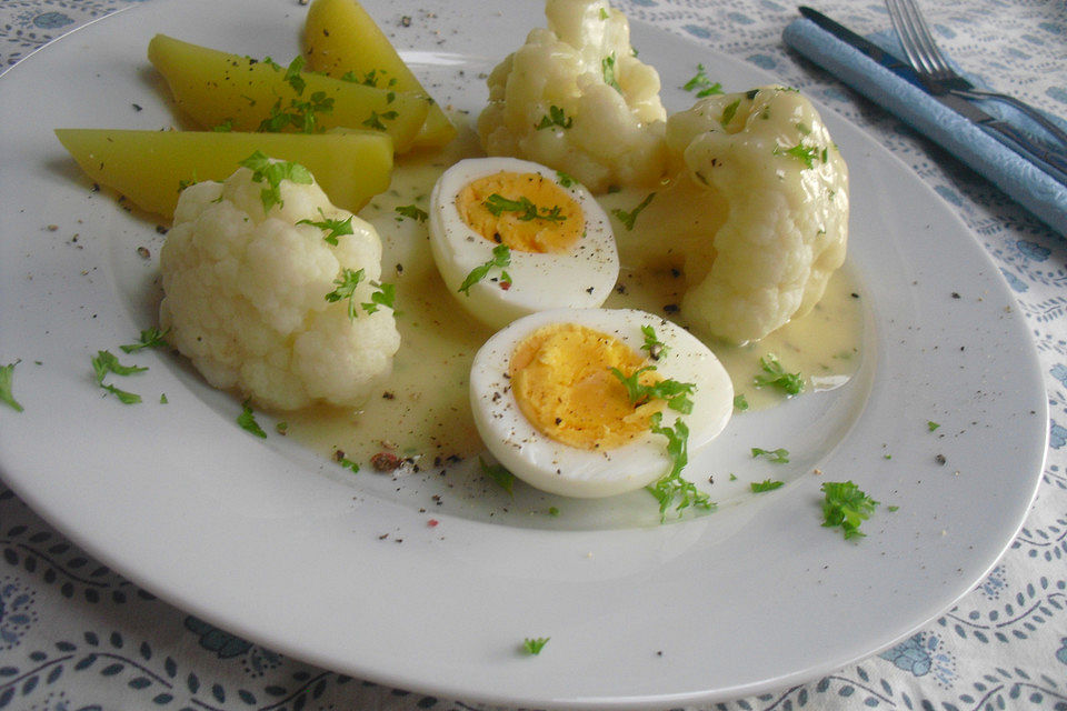 Blumenkohl-Ragout in Kräutersoße