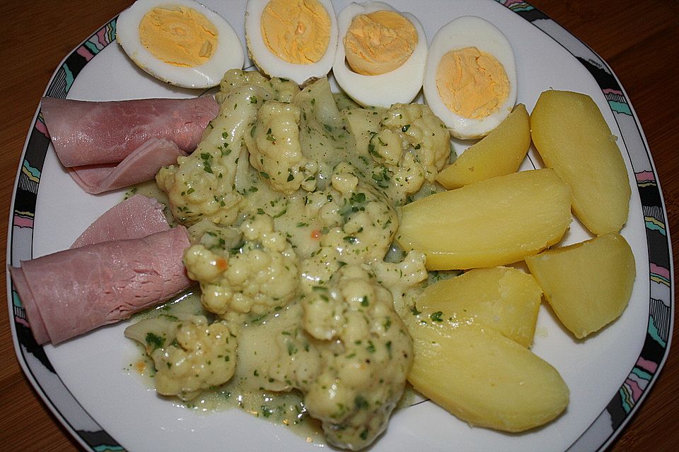 Blumenkohl-Ragout in Kräutersoße