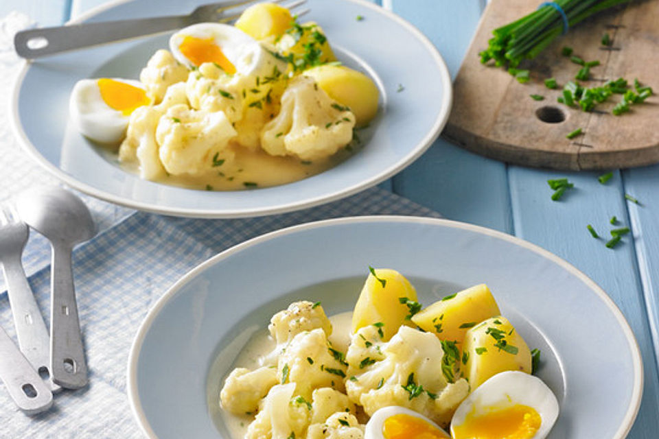 Blumenkohl-Ragout in Kräutersoße