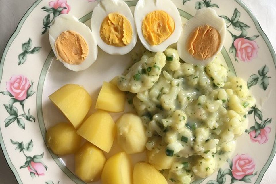 Blumenkohl-Ragout in Kräutersoße